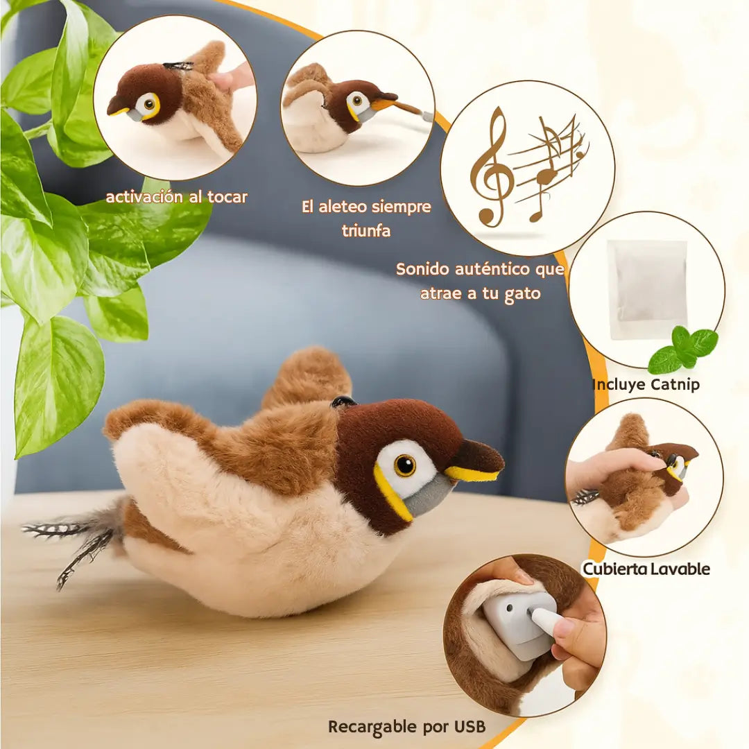 BirdPlay® – El Amigo que tu Gato Quiere Atrapar