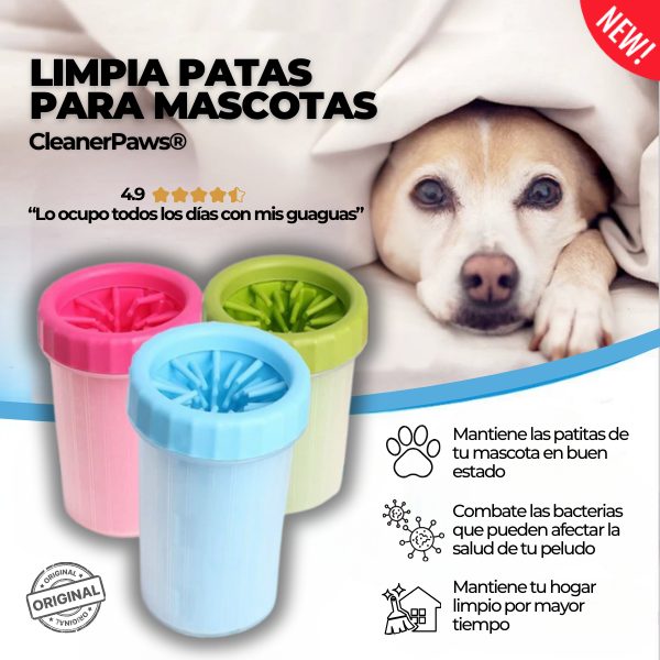 Limpia patas mascotas CleanerPaws™ + Cepillo a Vapor de regalo
