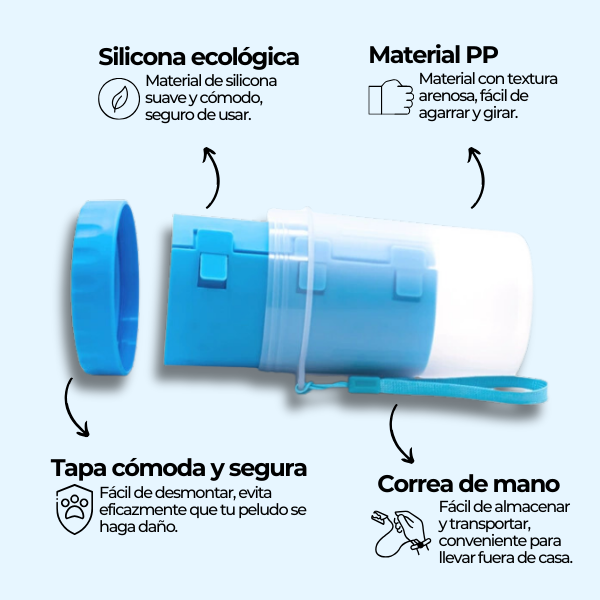 Limpia patas mascotas CleanerPaws™ + Cepillo a Vapor de regalo
