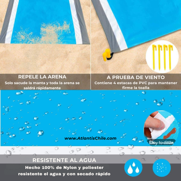 Manta toalla de playa impermeable - BeachTowel®