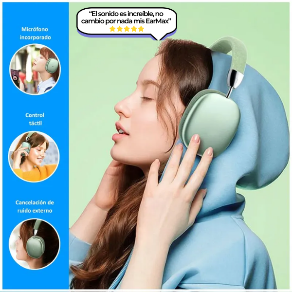 Audífonos Bluetooth EarMax™ + Regalo Organizador de cables