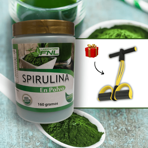 Spirulina en Polvo Superalimento® + Banda Elástica Regalo