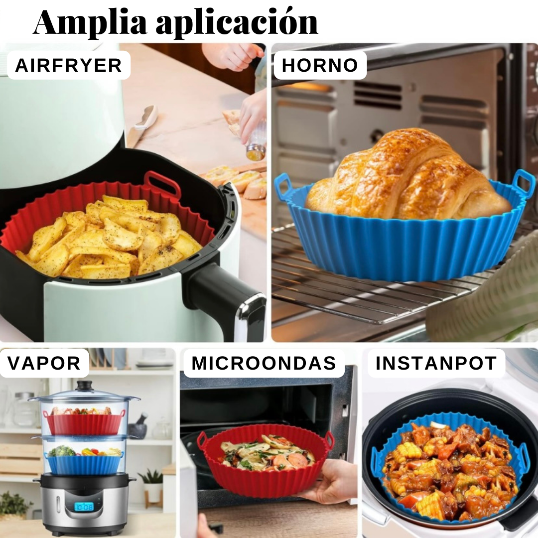 Pack x4 Moldes de Silicona Antiadherente para Airfryer