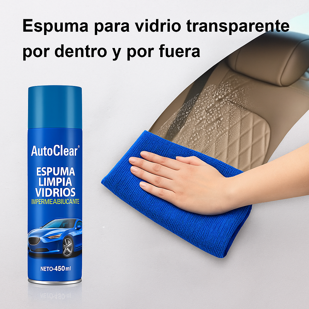AutoClear® - Limpia Vidrios En Espuma Impermeabilizante