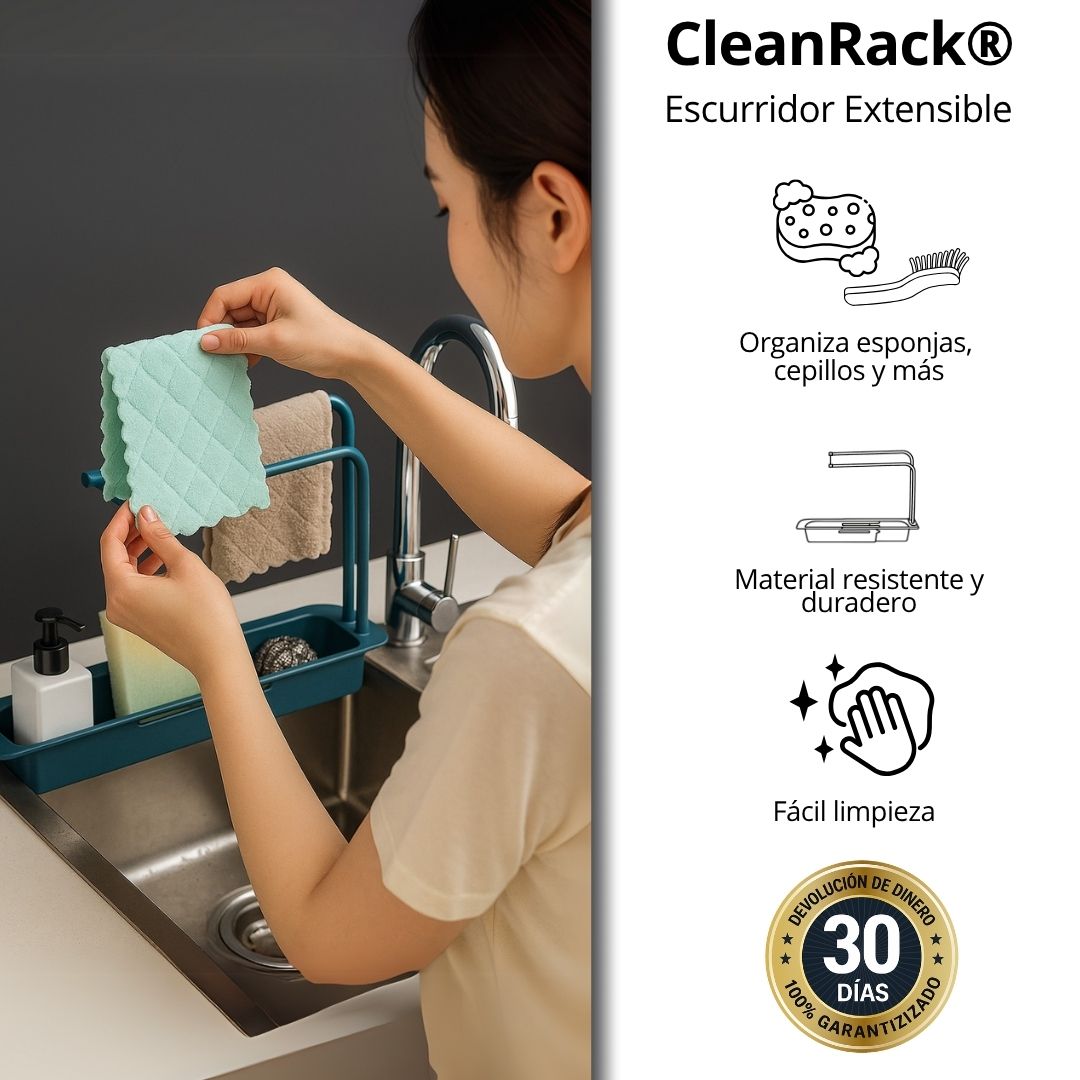 CleanRack® – Tu Cocina Siempre Organizada Sin Desorden ni Malos Olores