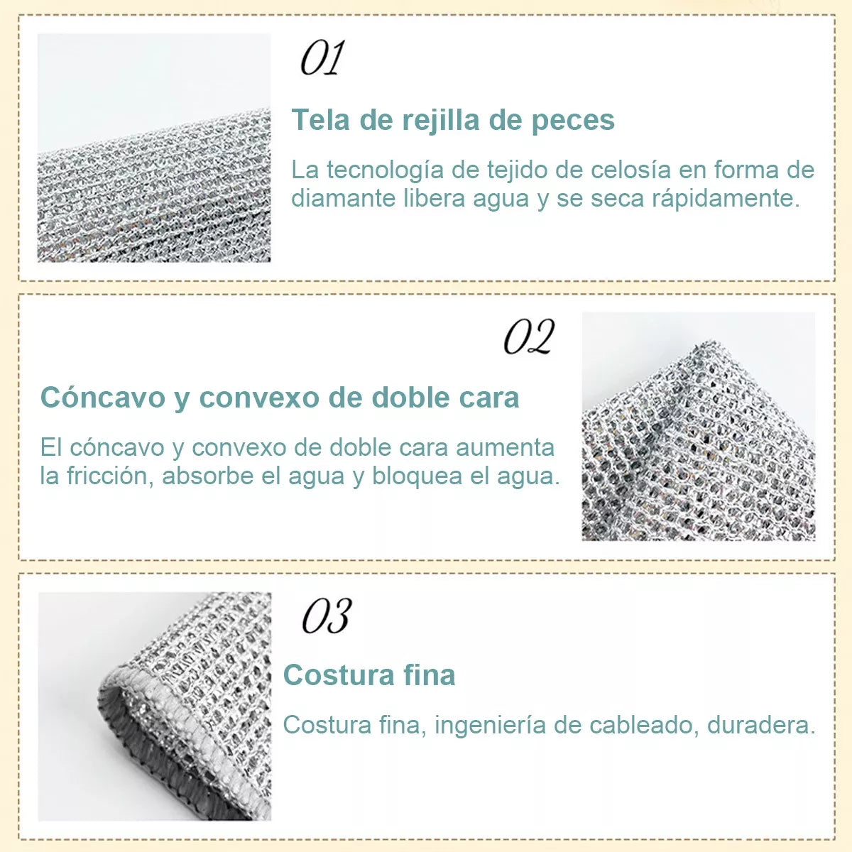 Pack paños metálicos multiuso (10 un): Limpia pro™