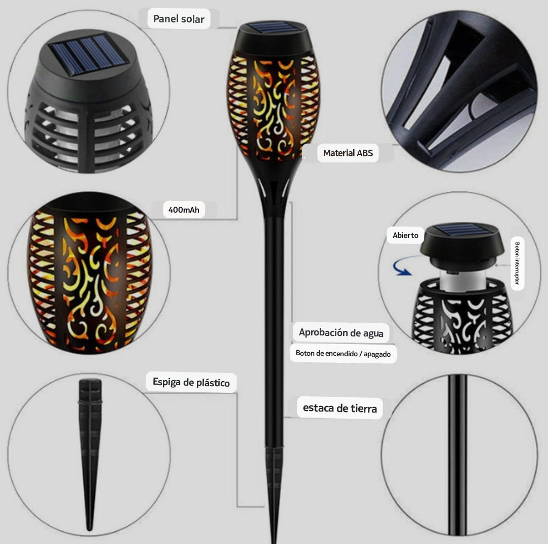 Antorcha Solar EcoLuz® 51 cms