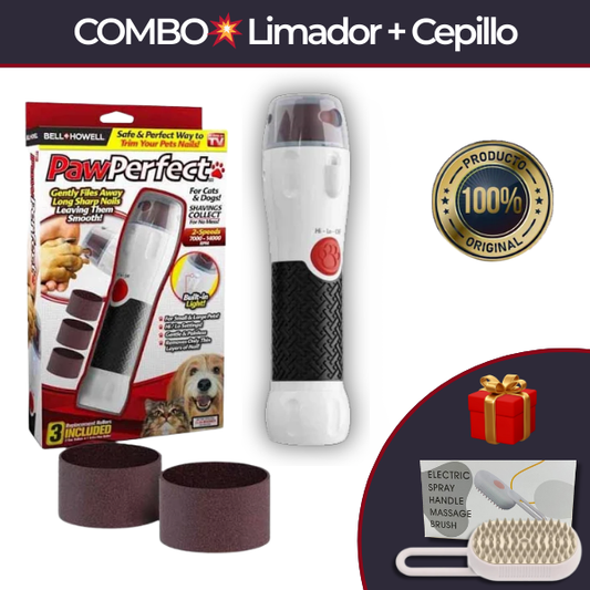COMBO💥 Limador de uñas para mascota + Cepillo Eléctrico a Vapor