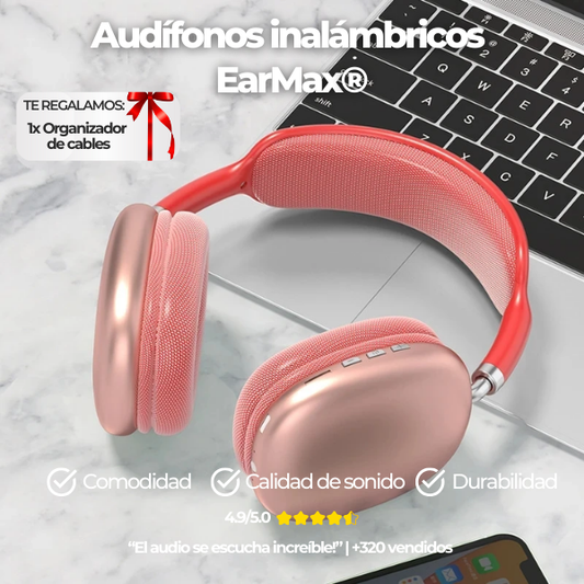 Audífonos Bluetooth EarMax™ + Regalo Organizador de cables