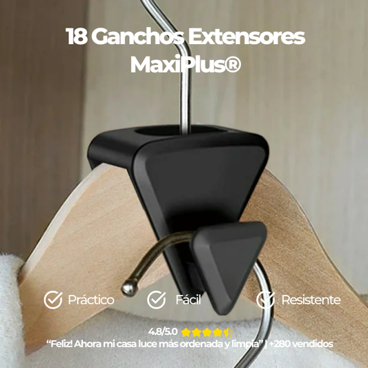 x18 Ganchos maximizador de colgador de ropa MaxiPlus®