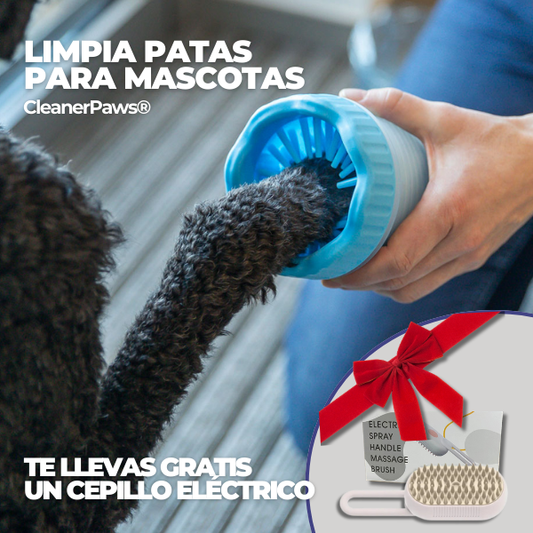 Limpia patas mascotas CleanerPaws™ + Cepillo a Vapor de regalo