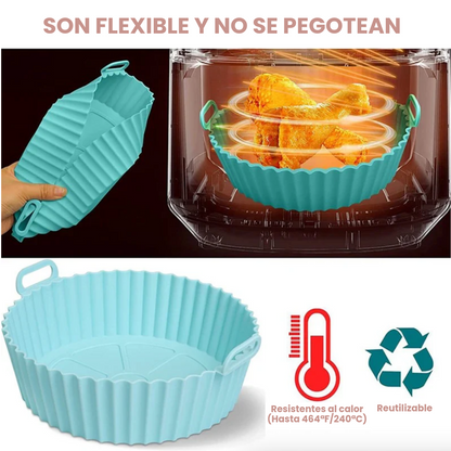 Pack x4 Moldes de Silicona Antiadherente para Airfryer