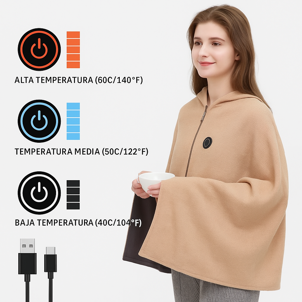 ThermaGo©  – Manta Cálida  Inteligente y Portátil