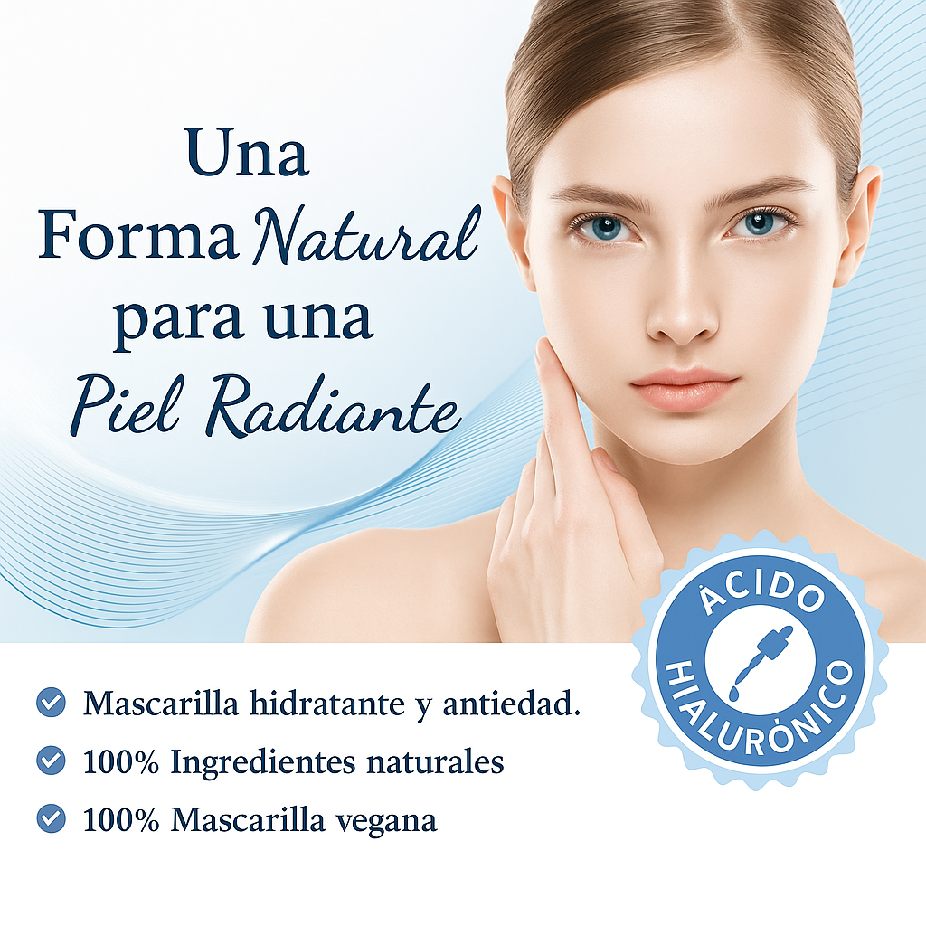 HydraBloom® - Mascarilla con Ácido Hialurónico y Colágeno