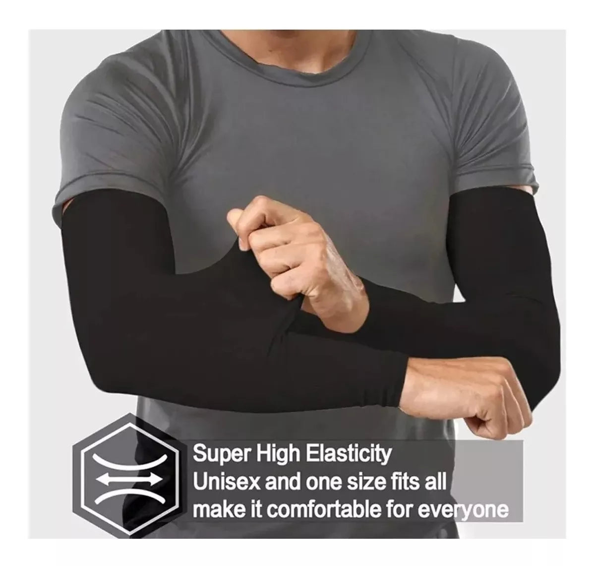 3x Par Mangas Protectoras Filtro UV [Negra, Blanca y Beige]