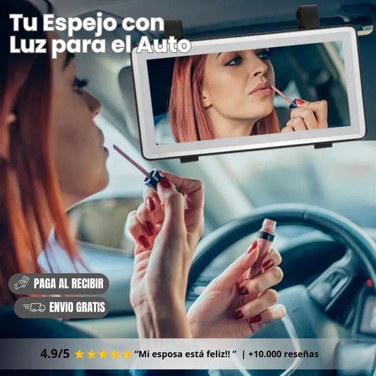 Espejo con Luz para Auto