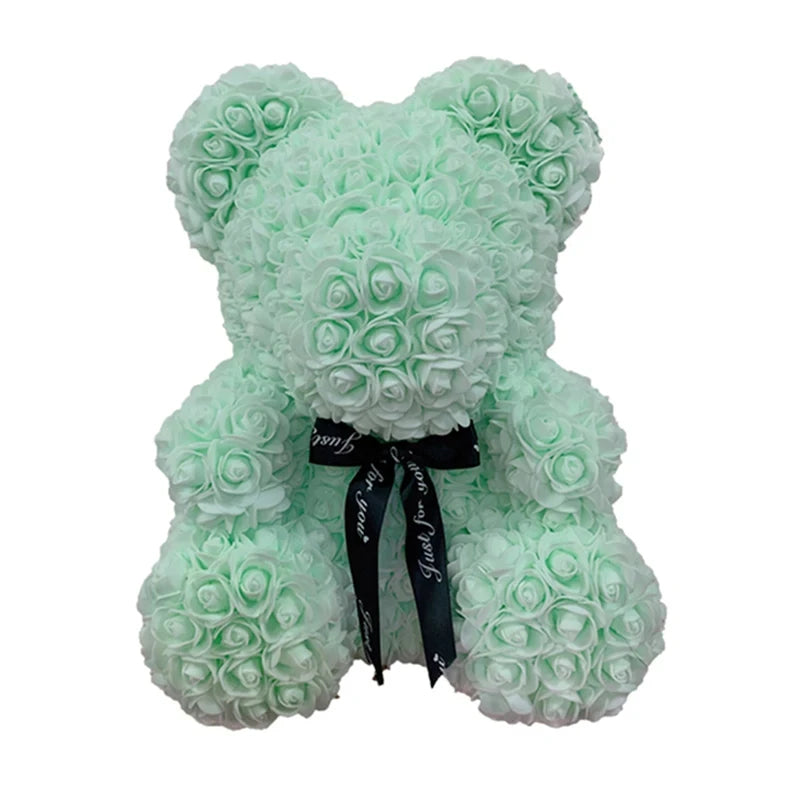 Oso de Rosas Artificiales + Caja de Regalo